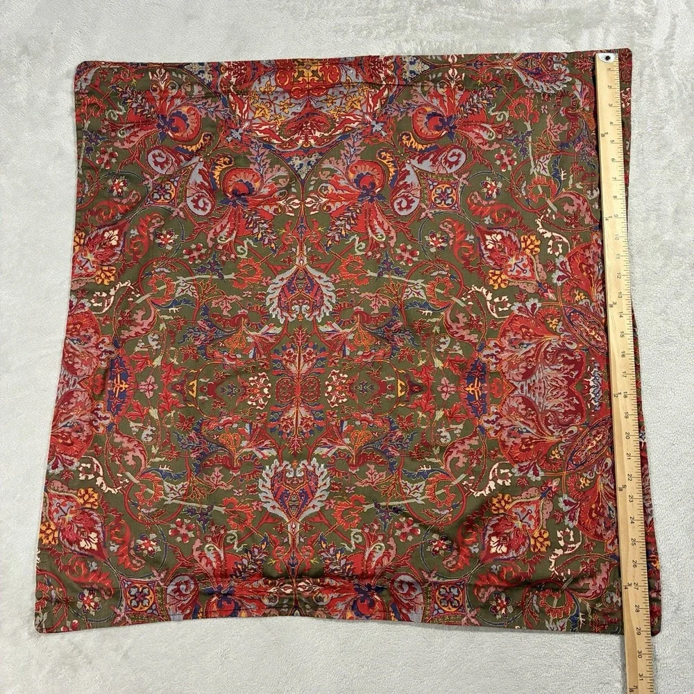 Ralph Lauren Home Galahad Euro Pillow Sham Cotton Paisley 29x29 Moody Maximalism